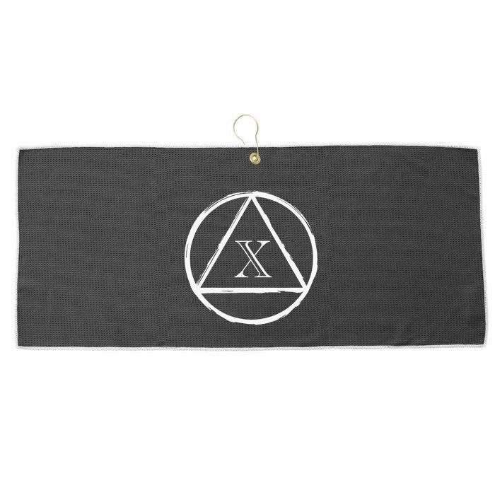 Aa Sobriety 10 Yr Abstinence 10 Years Sober Anniversary Gift Large Microfiber Waffle Golf Towel