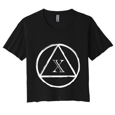 Aa Sobriety 10 Yr Abstinence 10 Years Sober Anniversary Gift Crop Top