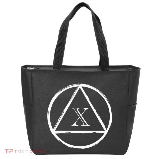 Aa Sobriety 10 Yr Abstinence 10 Years Sober Anniversary Gift Zip Tote Bag