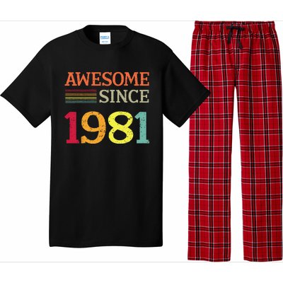 Awesome Since 1981 42th Birthday Retro Vintage Pajama Set