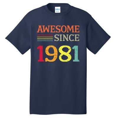 Awesome Since 1981 42th Birthday Retro Vintage Tall T-Shirt