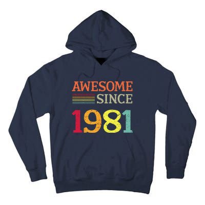 Awesome Since 1981 42th Birthday Retro Vintage Tall Hoodie