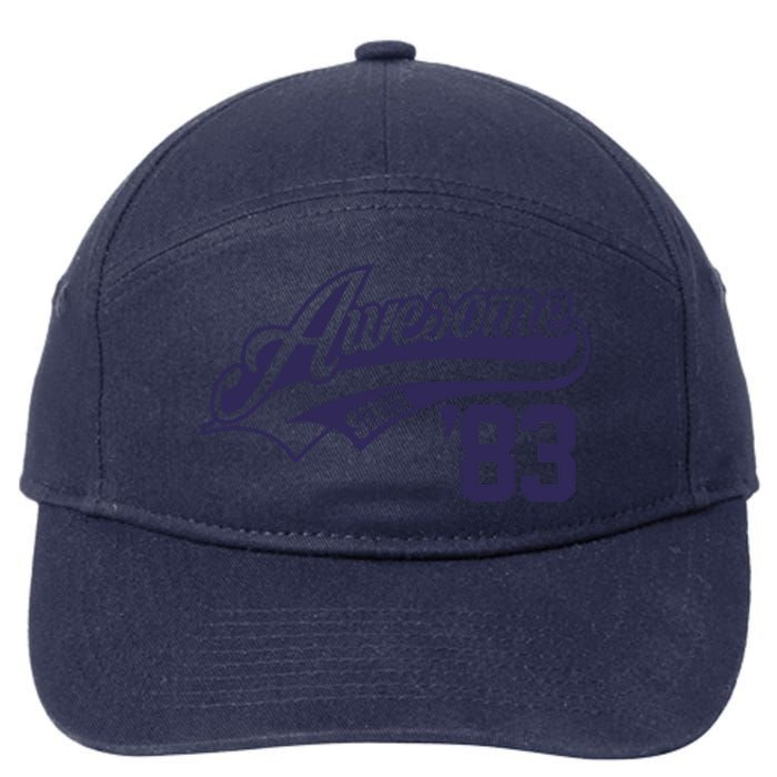 Awesome Since 1983 Funny 7-Panel Snapback Hat