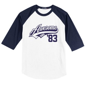 Awesome Since 1983 Funny Baseball Sleeve Shirt