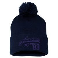 Awesome Since 1983 Funny Pom Pom 12in Knit Beanie