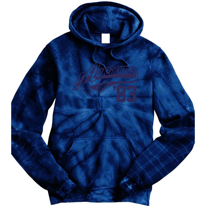 Awesome Since 1983 Funny Tie Dye Hoodie