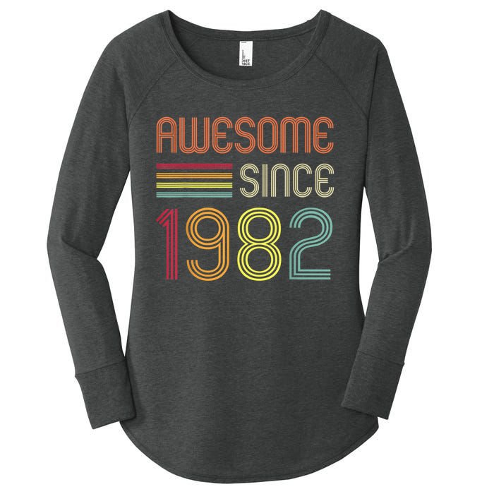 Awesome Since 1982 41st Birthday Retro Women's Perfect Tri Tunic Long Sleeve Shirt