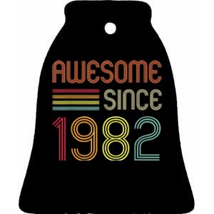 Awesome Since 1982 41st Birthday Retro Ceramic Bell Ornament