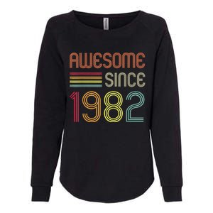 Awesome Since 1982 41st Birthday Retro Womens California Wash Sweatshirt