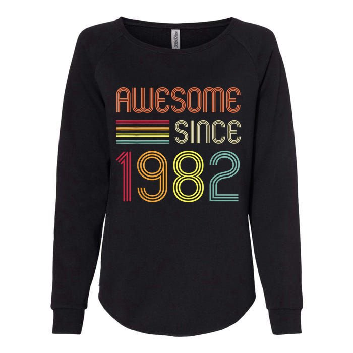 Awesome Since 1982 41st Birthday Retro Womens California Wash Sweatshirt