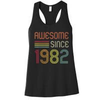 Awesome Since 1982 41st Birthday Retro Women's Racerback Tank