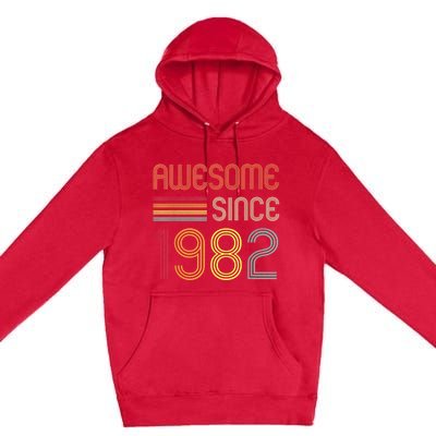 Awesome Since 1982 41st Birthday Retro Premium Pullover Hoodie