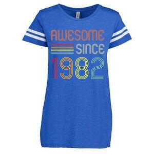 Awesome Since 1982 41st Birthday Retro Enza Ladies Jersey Football T-Shirt