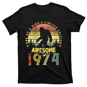 Awesome Since 1974 50th Birthday Gifts Bigfoot Born in 1974 T-Shirt