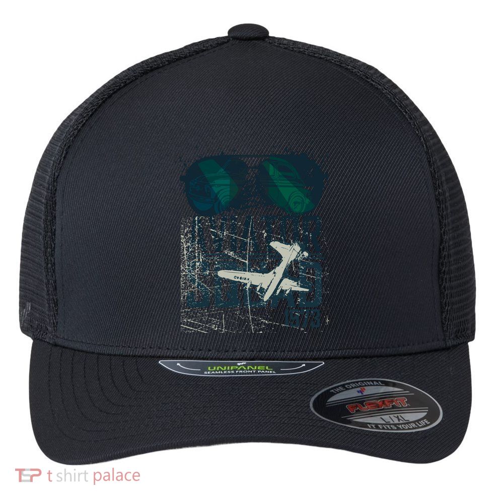 Aviator Squad 1973 Aviator Sunglasses Reflection Squad 1973 Flexfit Unipanel Trucker Cap