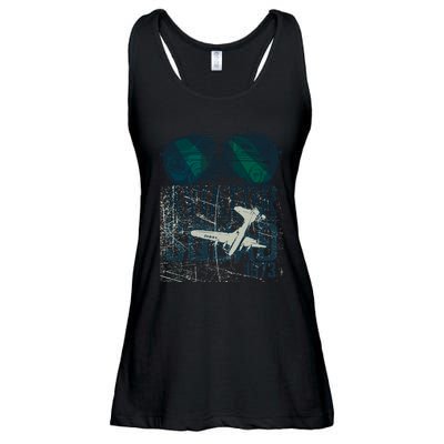 Aviator Squad 1973 Aviator Sunglasses Reflection Squad 1973 Ladies Essential Flowy Tank