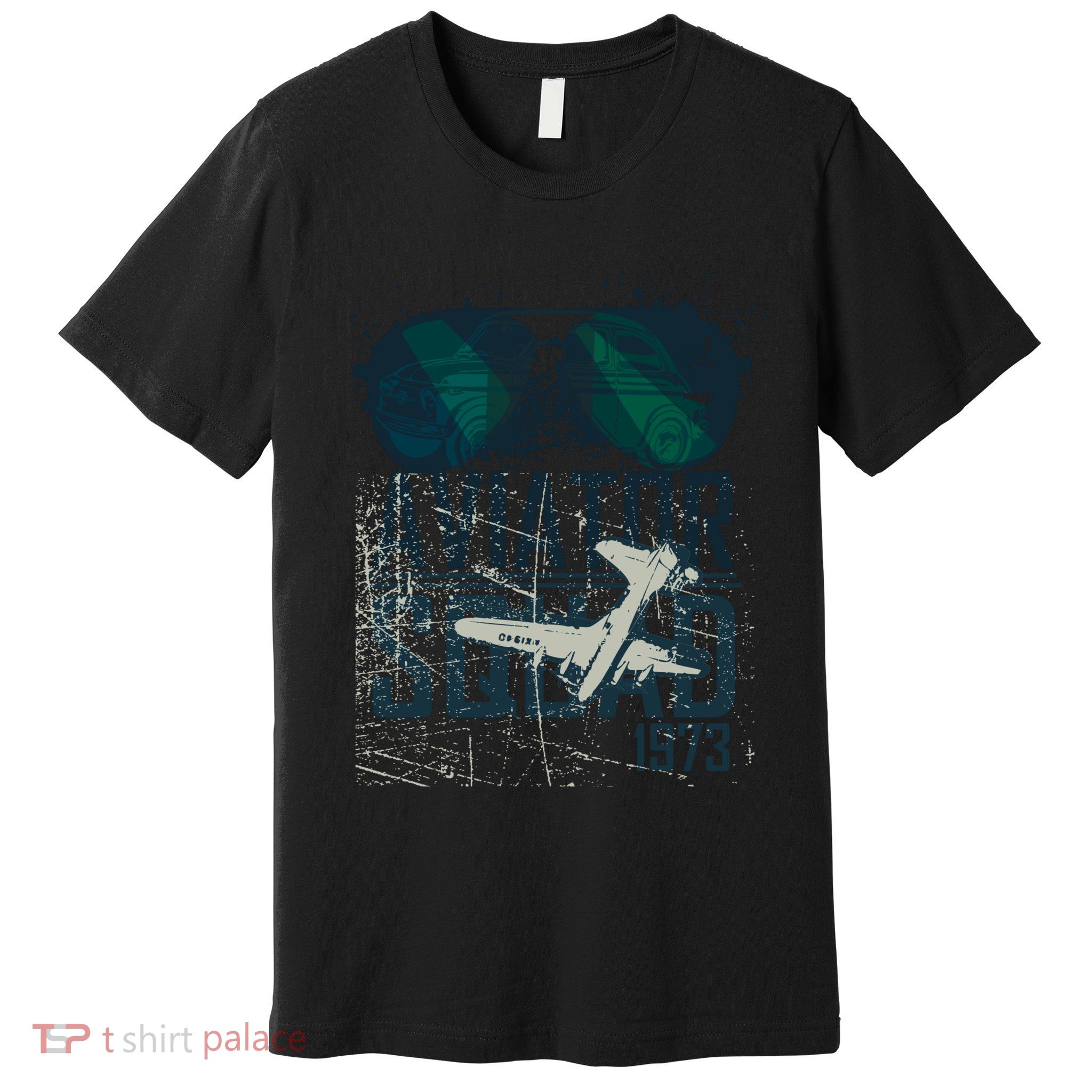 Aviator Squad 1973 Aviator Sunglasses Reflection Squad 1973 Premium T-Shirt