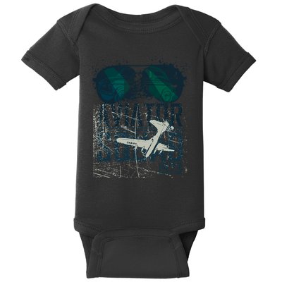 Aviator Squad 1973 Aviator Sunglasses Reflection Squad 1973 Baby Bodysuit