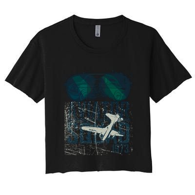 Aviator Squad 1973 Aviator Sunglasses Reflection Squad 1973 Crop Top