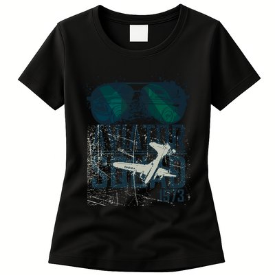 Aviator Squad 1973 Aviator Sunglasses Reflection Squad 1973 Womens T-Shirt