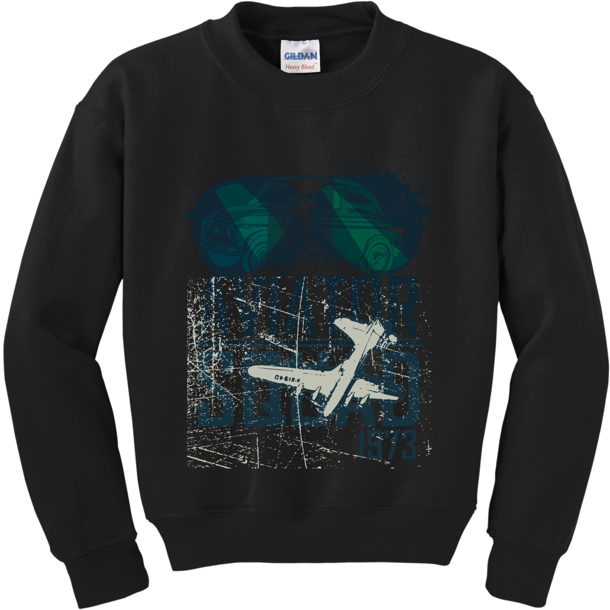 Aviator Squad 1973 Aviator Sunglasses Reflection Squad 1973 Kids Sweatshirt