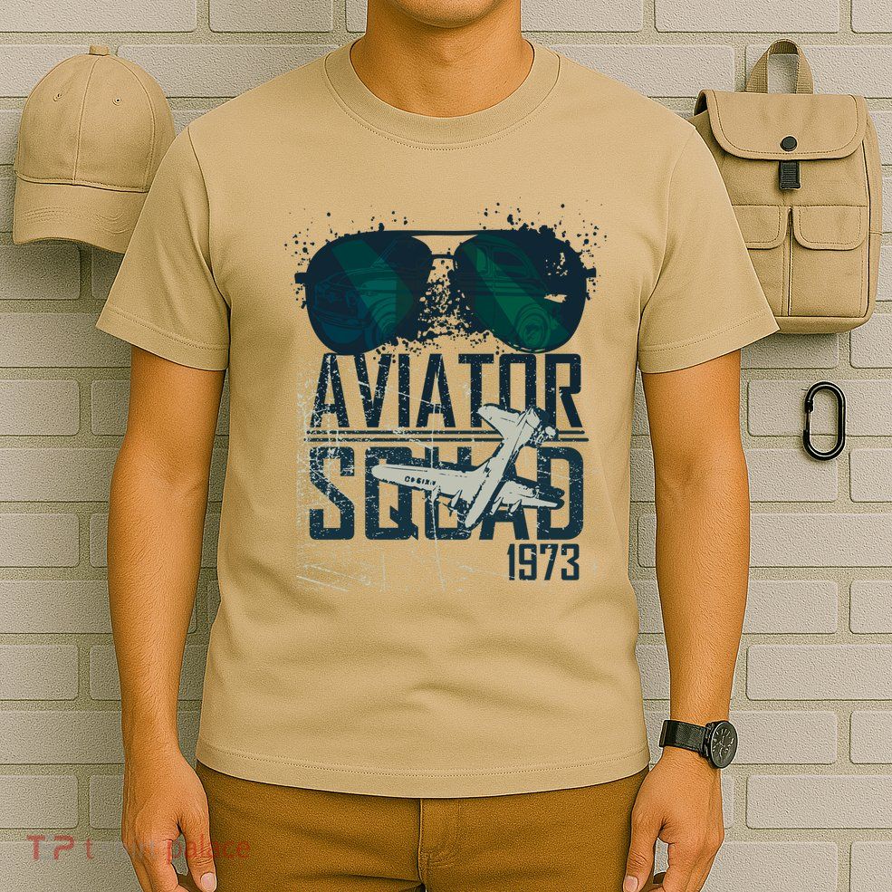 Aviator Squad 1973 Aviator Sunglasses Reflection Squad 1973 T-Shirt