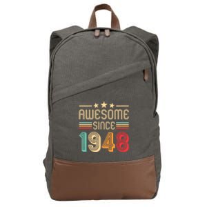 Awesome Since 1948 Birthday Retro Cotton Canvas Backpack