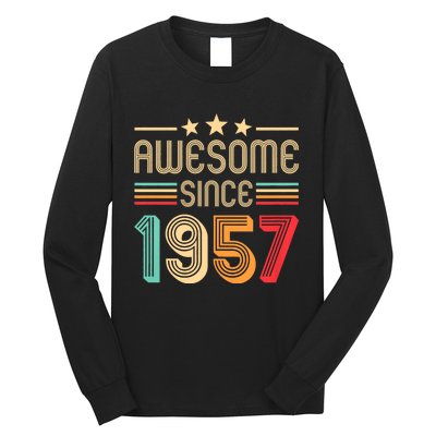 Awesome Since 1957 Birthday Retro Long Sleeve Shirt