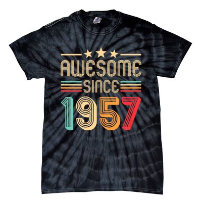 Awesome Since 1957 Birthday Retro Tie-Dye T-Shirt