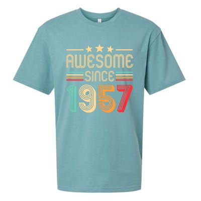 Awesome Since 1957 Birthday Retro Sueded Cloud Jersey T-Shirt