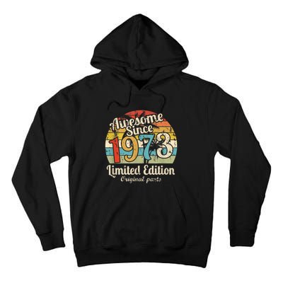 Awesome Since 1973 50 Year Old Bday M.e.n.s WoM.e.n.s 50th Birthday Tall Hoodie