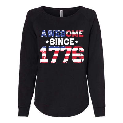 Awesome Since 1776 Patriotic Usa Flag Womens California Wash Sweatshirt