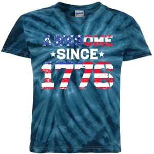 Awesome Since 1776 Patriotic Usa Flag Kids Tie-Dye T-Shirt