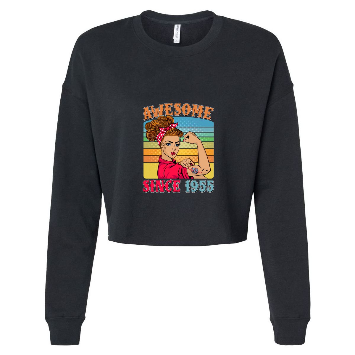 Awesome Since 1955 70th Birthday Messy Bun Rosie The Riveter Cool Comfort Performance Bucket Hat