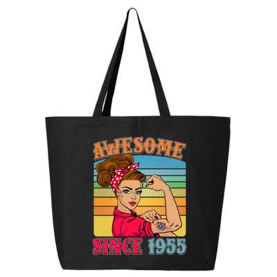 Awesome Since 1955 70th Birthday Messy Bun Rosie The Riveter 25L Jumbo Tote