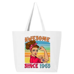 Awesome Since 1965 60th Birthday Messy Bun Rosie The Riveter 25L Jumbo Tote