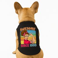 Awesome Since 1995 30th Birthday Messy Bun Rosie The Riveter Doggie Tank