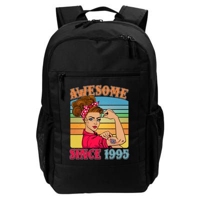 Awesome Since 1995 30th Birthday Messy Bun Rosie The Riveter Backpack