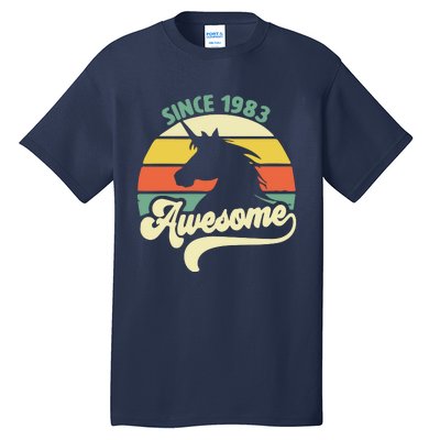 Awesome Since 1983 Retro Unicorn Birthday Tall T-Shirt