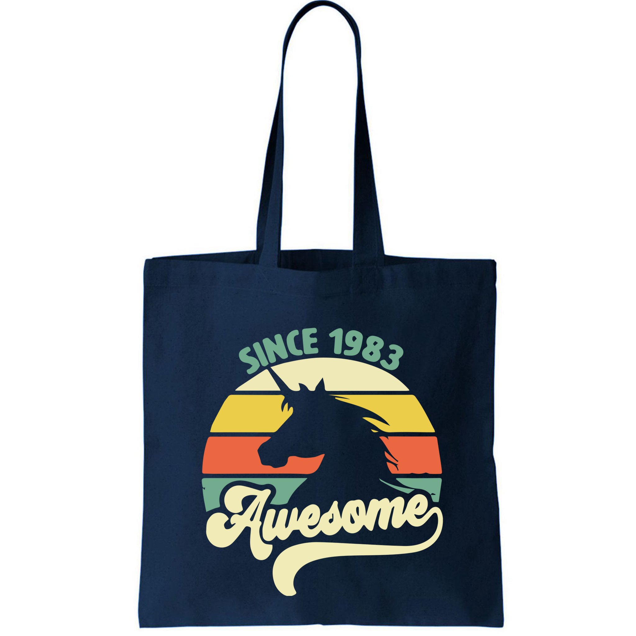 Awesome Since 1983 Retro Unicorn Birthday Bag