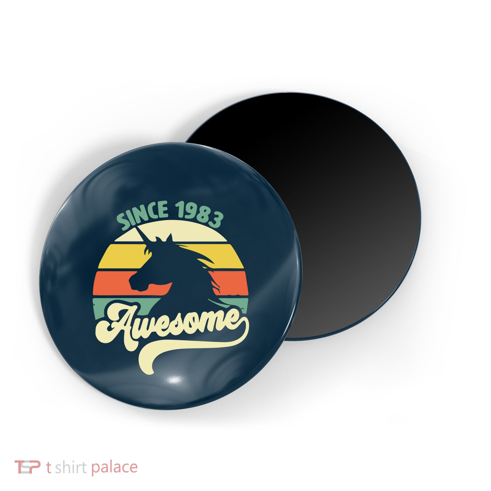 Awesome Since 1983 Retro Unicorn Birthday Magnet
