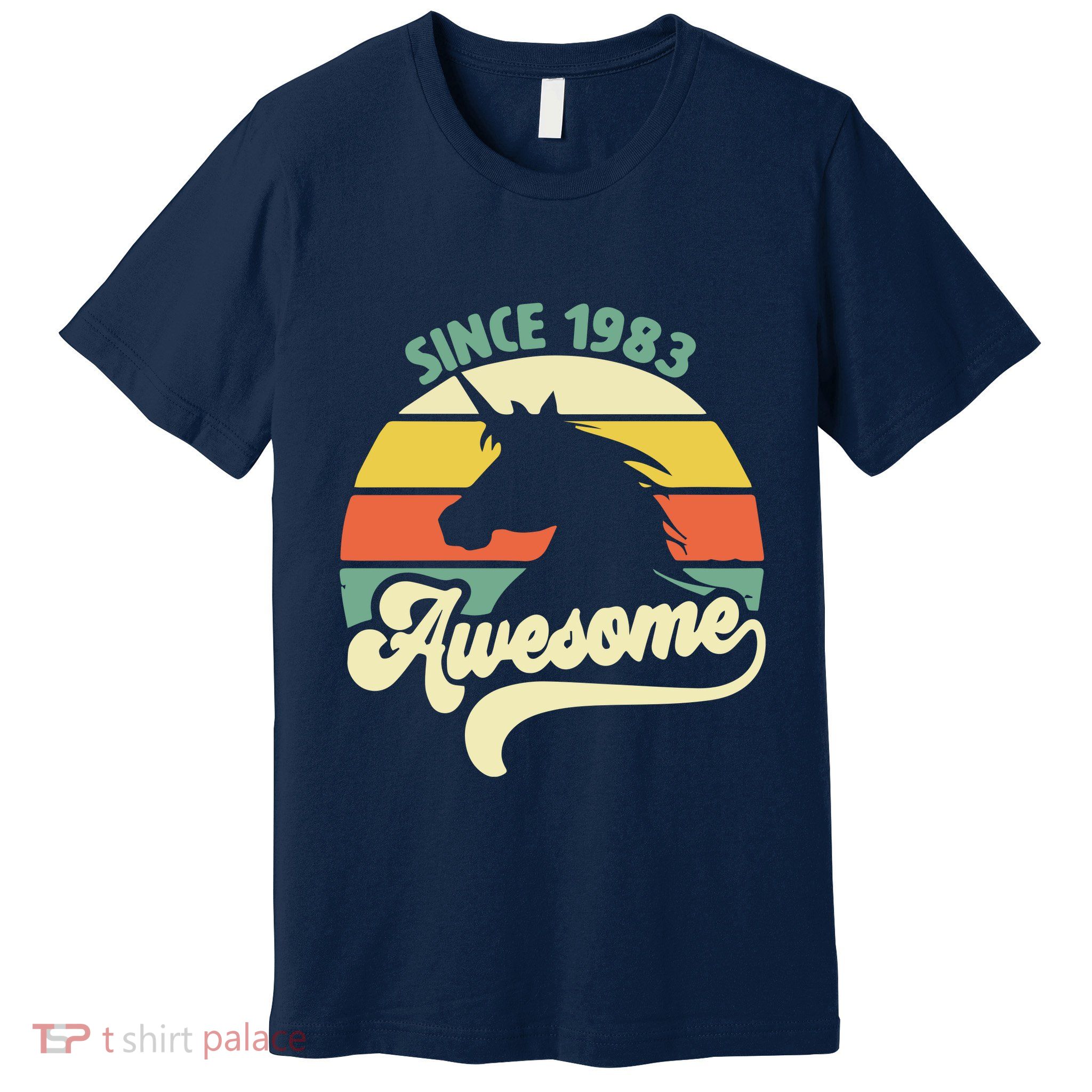 Awesome Since 1983 Retro Unicorn Birthday Premium T-Shirt