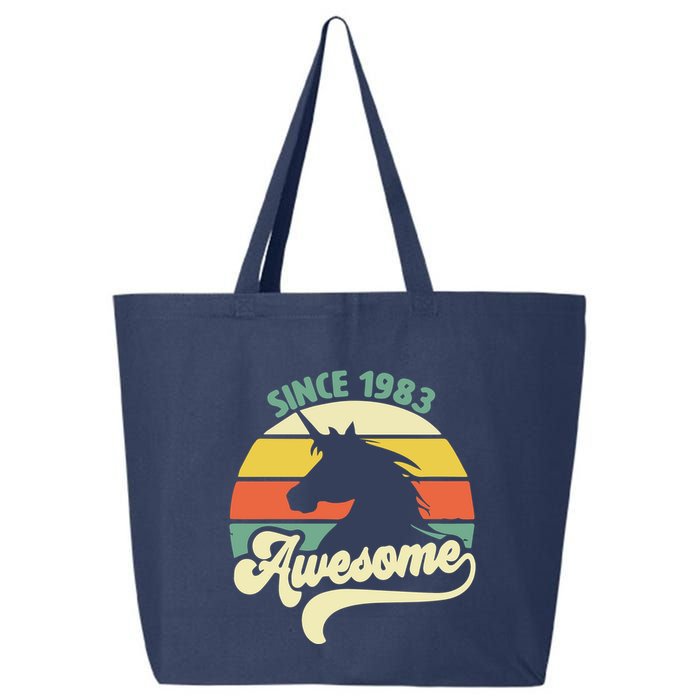 Awesome Since 1983 Retro Unicorn Birthday 25L Jumbo Tote