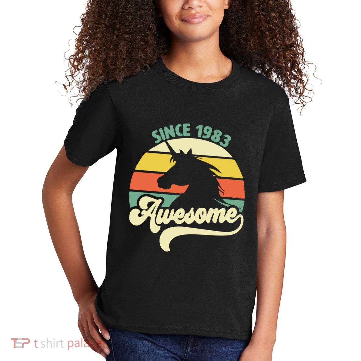 Awesome Since 1983 Retro Unicorn Birthday Kids T-Shirt