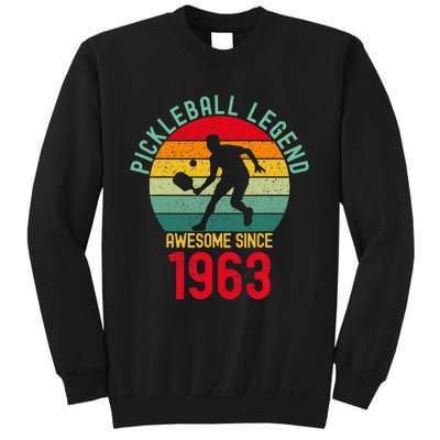 Awesome Since 1963 Retro 60th Pickleball Legend Sweatshirt