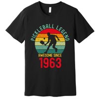 Awesome Since 1963 Retro 60th Pickleball Legend Premium T-Shirt