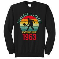 Awesome Since 1963 Retro 60th Pickleball Legend Tall Sweatshirt