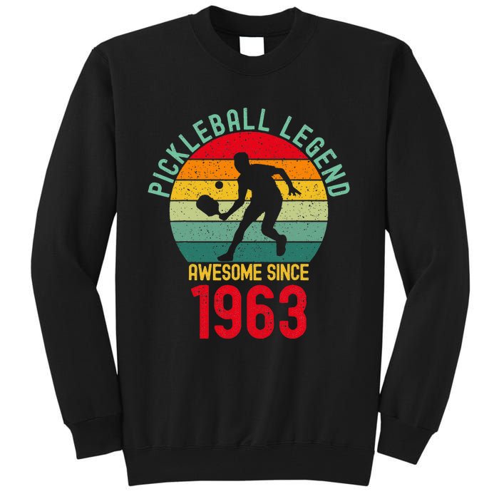 Awesome Since 1963 Retro 60th Pickleball Legend Tall Sweatshirt