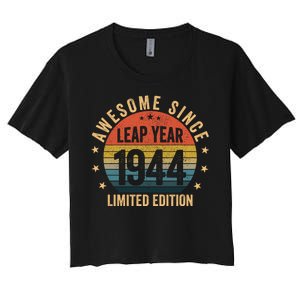 Awesome Since 1944 Leap Year Limited Edition Women's Crop Top Tee