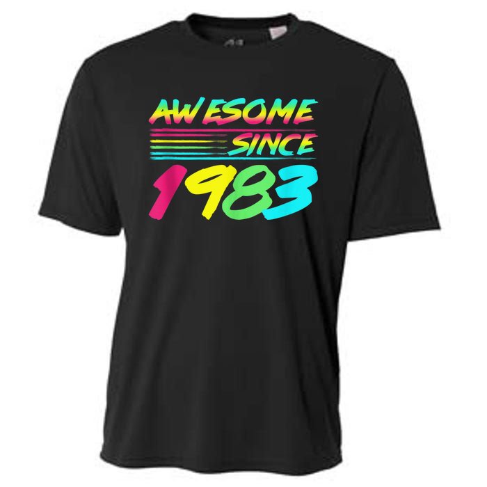 Awesome Since 1983 80s Retro 40th Birthday Cooling Performance Crew T-Shirt